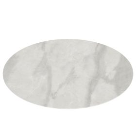 28"Inch Round Tempered Glass Table Top with marble design,DIY Replacement&Cover Desktop,Gray Dining Tabletop,Coffee Tabletop,Patio Tabletop