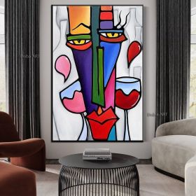 Handmade Picasso Abstract Figures Picture Blending In Face Wall Art Picture Handpainted Canvas Painting Living Room Decoration Home Living Room c (size: 50x70cm)